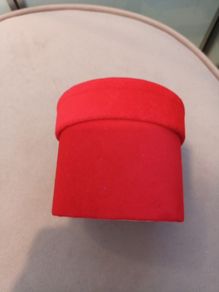 Small red velvet gift box