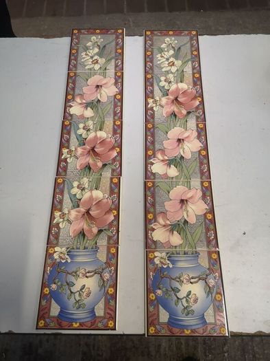 art nouveau style wall tiles