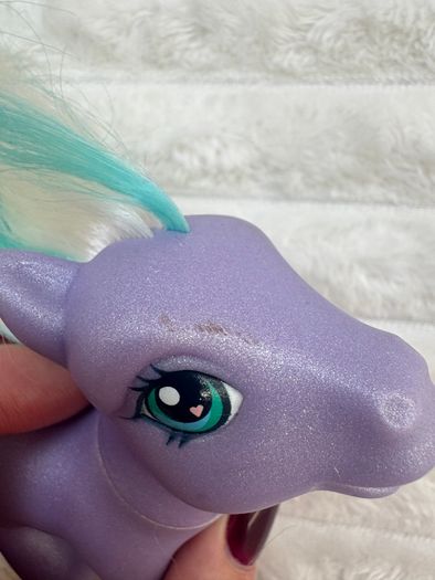 2002 My Little Pony G3 Razzaroo Hasbro MLP Purple Birthday Present Damaged approx. 11 cm.  Used Please see photos