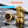 FREE P&P Magnetic Travel Chess Set with Folding Games Board and 2 Extra Queens & Storage Bag for Kids and Adults (Gold & Silver) Image 6