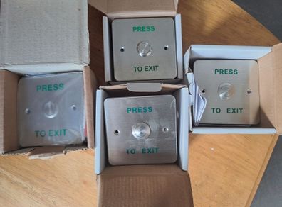 4 press to exit Stainless Steel satin finish
