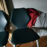 4 grey leather chairs Image 2