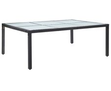 Outdoor Dining Table Black 200x150x74 cm Poly Rattan