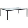 Outdoor Dining Table Black 200x150x74 cm Poly Rattan Image 5