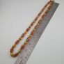 Antique Venetian Style Orange Floral & Yellow Glass Beads Necklace Image 2