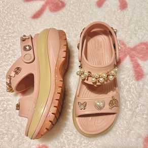 Pink Mega Crush Croc Sandals