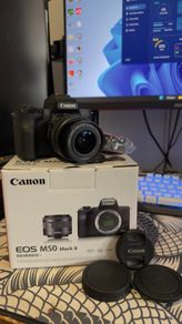 Canon EOS M50 Mark II + 15-45mm Lens Kit - Excellent Condition + Extras