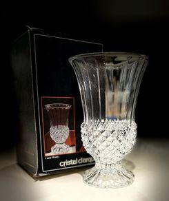 Cristal d'Arque Lead Crystal Vase 'Maintenon' Boxed 18 cm