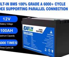 12V 100Ah LiFePo4 Battery Pack Lithium Iron Phosphate Batteries Built-in BMS For Solar Boats  New  Collection in balbriggan   12kg