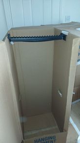 3 x garment moving boxes with hanging rails
