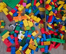 Lego Duplo between 800 - 1000 pieces.
