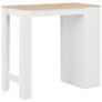 Bar Table with Shelf White 110x50x103 cm Image 5
