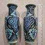 Azouz Kharraz Tunisian hand-painted ceramic vases Set Handcrafted hand-painted ceramic vases Image 2