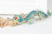 Keychain. Chinese Dragon. Blue