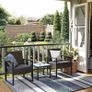 3-Piece Garden Furniture Set  Rattan-Style Chairs & Table for Balcony, Terrace & Garden Image 2