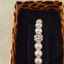 Boxed Jon Richard faux pearl stretch bracelet with a central crystal bead Image 4