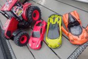 Toys tractor and cars