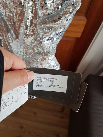 Armani exchange squin dress silver Size L / 14