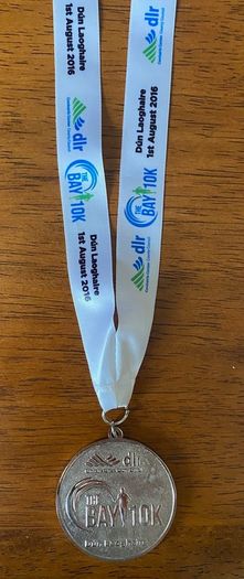The DLR Bay 10k Finishers Medal