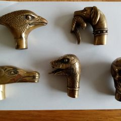 Brass walking stick handle