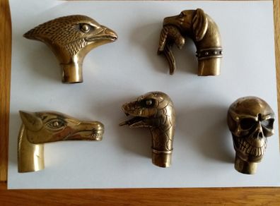 Brass walking stick handle