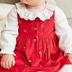 Next Baby Girl Red Christmas Dress, Bodysuit + Tights 3 piece set (New with Tags) 12-18 month.