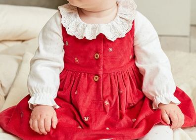 Next Baby Girl Red Christmas Dress, Bodysuit + Tights 3 piece set (New with Tags) 12-18 month.