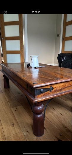 solid oak coffee table