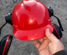 Safety Helmet with ear muffs