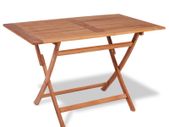 Folding Garden Table 120x70x75 cm Solid Teak Wood