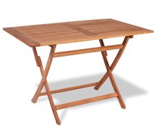 Folding Garden Table 120x70x75 cm Solid Teak Wood
