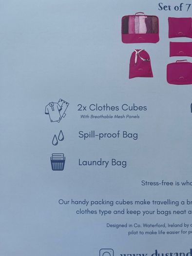 Set of 7 Navy Packing Cubes