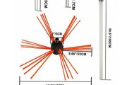 BRAND NEW 8M Chimney Cleaner Sweep Kit Nylon Electrical Drill Drive Flexible Rod Rotary Brush Head for Sweeping Away Flue Chimney Soot
