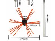 main image for ad BRAND NEW 8M Chimney Cleaner Sweep Kit Nylon Electrical Drill Drive Flexible Rod Rotary Brush Head for Sweeping Away Flue Chimney Soot