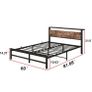 King Size bed frame With Wood Storage Image 7