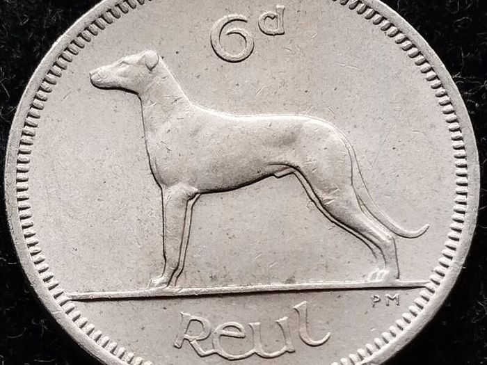 [#376] - Ireland 1963 | Irish 6p | Six Pence | Wolfhound | KM.13a | High Grade