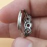 Vintage 925 Sterling Silver Multi-Stone Tourmaline Adjustable Ring Image 4