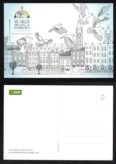 2018 Ireland World Meeting of Families 21-26 August 2018 Phoenix Park Final Mass issued by An Post postcard Mint