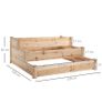 470L Raised Garden Bed, 3-Tier Planter Kit, Elevated Wooden Planters for Garden, Yard & Patio, 124 x 124 x 56 cm Image 2