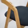 Nordic Oak Lounge Bar Stool with Upholstered Seat Image 5