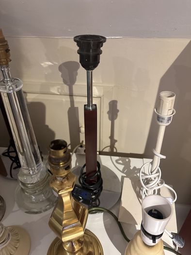 Mix and Match Lamp Shades and Bases - A Large Selection of Table Lamps - Denby, Laura Ashley, Marble Spiral Pillar Lamp, Ceramic Stacked Stone Style base, Small Alabaster / Marble lamps, Solid Brass, Chrome Reading lamp, Solid Wood Base and many more