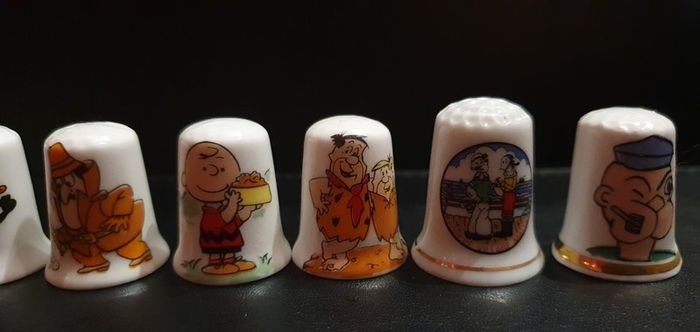 Collection of Cartoon Character Bone China Thimbles