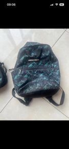 Minecraft school bag and matching lunch bag