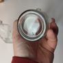 160 - Set of 5 Vintage Clear Glass Decorative Collectible Cork Top Bottles Image 5