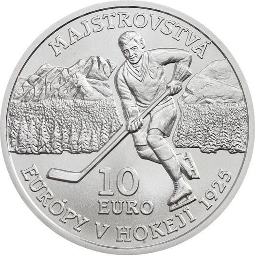 Slovakia 10 Euro Silver (.900) Shiny Coin 2025 - 100th anniversary of the first international sports tournament in the territory of the Slovak Republic the Ice Hockey European Championship