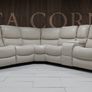 Rita Light Beige Corner Leather Recliner Sofa Image 9