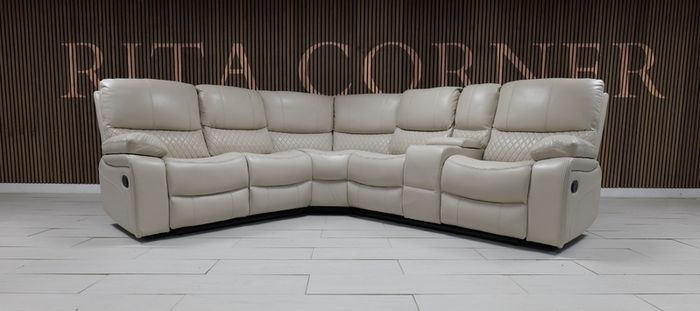 Light Beige Rita Corner Recliner Sofa