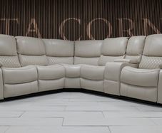 Light Beige Rita Corner Recliner Sofa