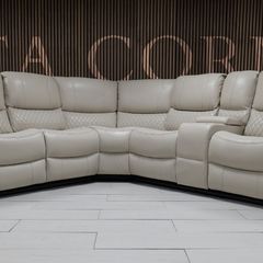 Light Beige Rita Corner Recliner Sofa