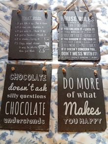 4 Hanging Slates